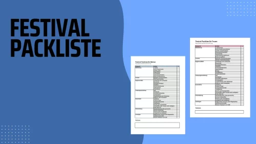 Festival Packliste Checkliste