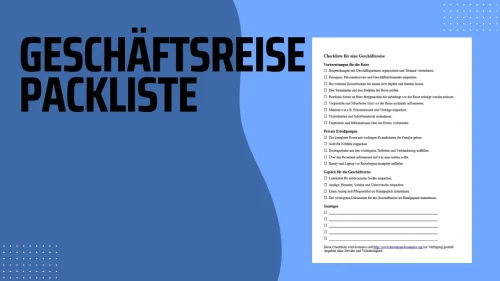 Geschäftsreise Packliste