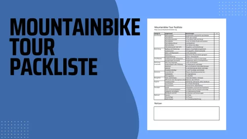 Mountainbike Packliste