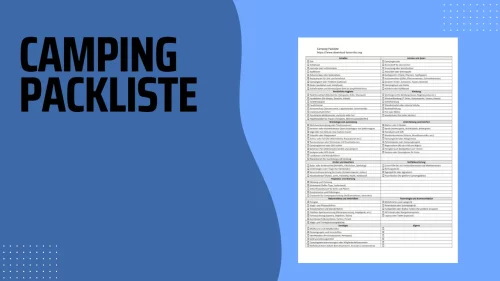 Packliste für Camping